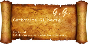 Gerbovics Gilberta névjegykártya
